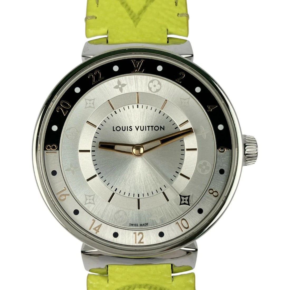 LOUIS VUITTON SILVER WATCH: LOUIS VUITTON Silver Watch Brand: LOUIS VUITTON Type: Wristwatch Material: Band MaterialSs, Band MaterialSs, Case MaterialCase MaterialN/A Color: silver Size: Wrist Size19.5cm, Case Size38mm 