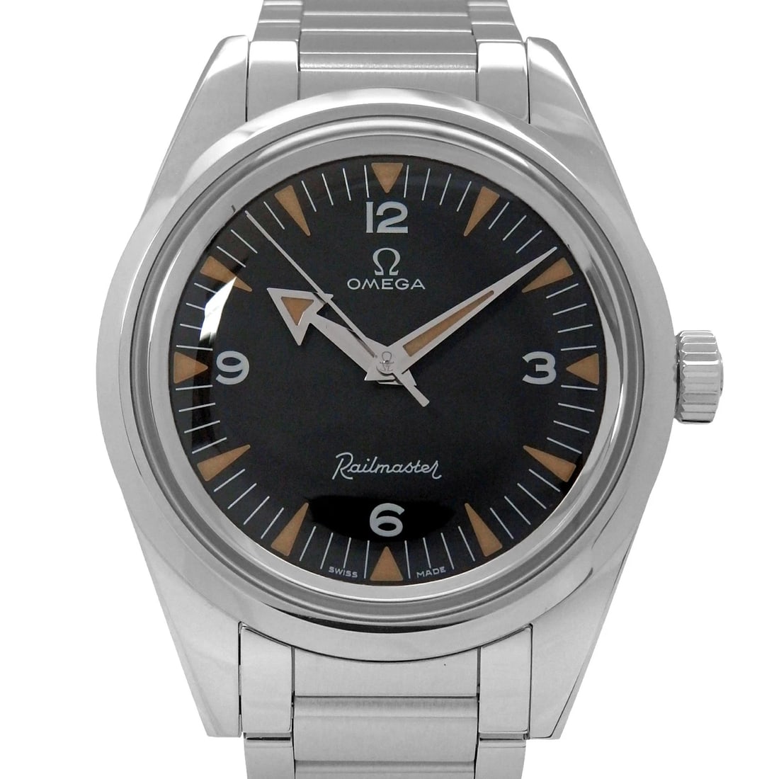 OMEGA RAILMASTER WATCH: OMEGA Railmaster Watch Brand: OMEGA Type: Wristwatch Material: Band MaterialSs, Band MaterialSs, Case MaterialCase MaterialN/A Color: none Size: Wrist Size20.5cm, Case Size40mm Accessories: