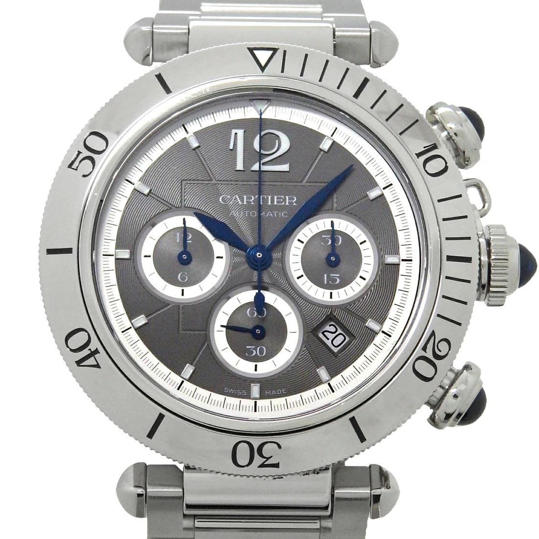 CARTIER PASHA WATCH: CARTIER Pasha Watch Brand: CARTIER Type: Wristwatch Material: Band MaterialSs, Band MaterialSs, Case MaterialCase MaterialN/A Color: none Size: Wrist Size20cm, Case Size41mm Accessories: None