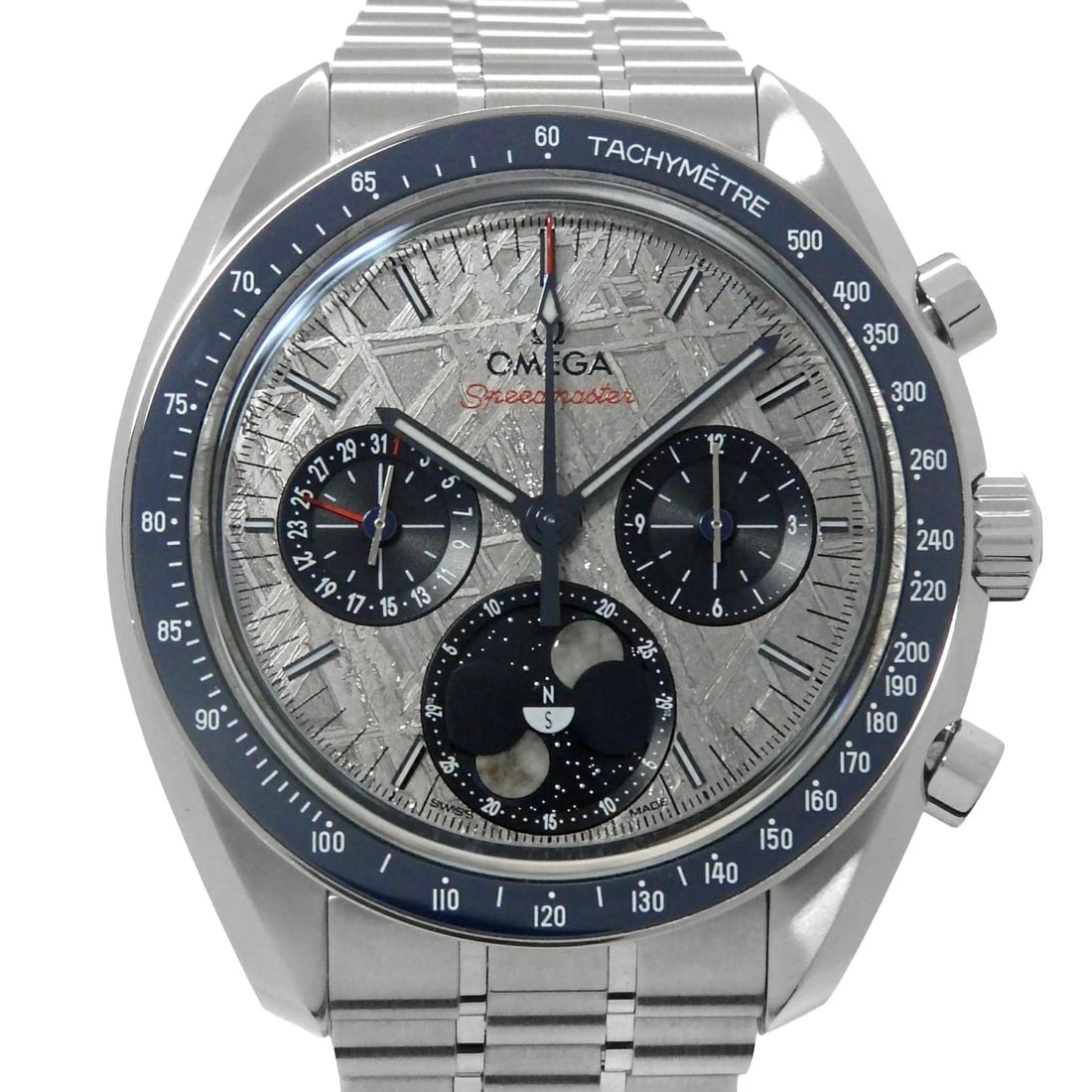 OMEGA SPEEDMASTER MOONPHASE WATCH: OMEGA Speedmaster Moonphase Watch Brand: OMEGA Type: Wristwatch Material: Band MaterialSs, Band MaterialSs, Case MaterialCase MaterialN/A Color: Size: Wrist Sizenone, Case Size42mm 