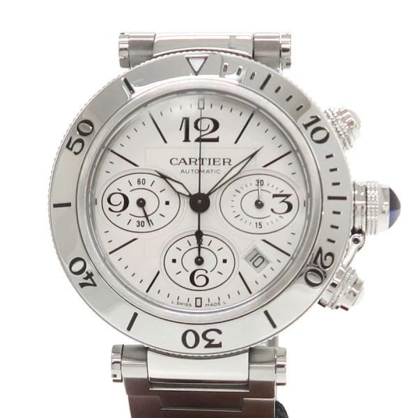 CARTIER PASHA CHRONO WATCH: CARTIER Pasha Chrono Watch Brand: CARTIER Type: Wristwatch Material: Band MaterialSs Stainless Steel, Band MaterialSs Stainless Steel, Case MaterialCase MaterialN/A Color: none Size: Wrist