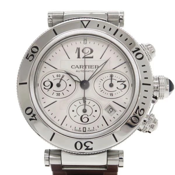CARTIER PASHA CHRONO WATCH: CARTIER Pasha Chrono Watch Brand: CARTIER Type: Wristwatch Material: Band MaterialSs Stainless Steel, Band MaterialSs Stainless Steel, Case MaterialCase MaterialN/A Color: none Size: Wrist