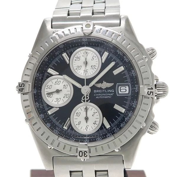 BREITLING CHRONOMAT BLACK WATCH: BREITLING Chronomat Black Watch Brand: BREITLING Type: Wristwatch Material: Band MaterialSs Stainless Steel, Band MaterialSs Stainless Steel, Case MaterialCase MaterialN/A Color: black Size: Wrist