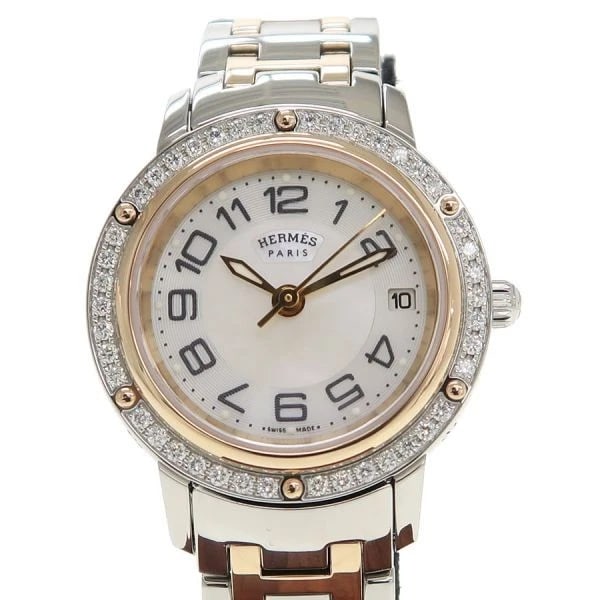 HERMES CLIPPER WATCH: HERMES Clipper Watch Brand: HERMES Type: Wristwatch Material: Band MaterialSs Stainless Steel Gp Gold Plate, Band MaterialSs Stainless Steel Gp Gold Plate, Case MaterialCase MaterialN/A Color: