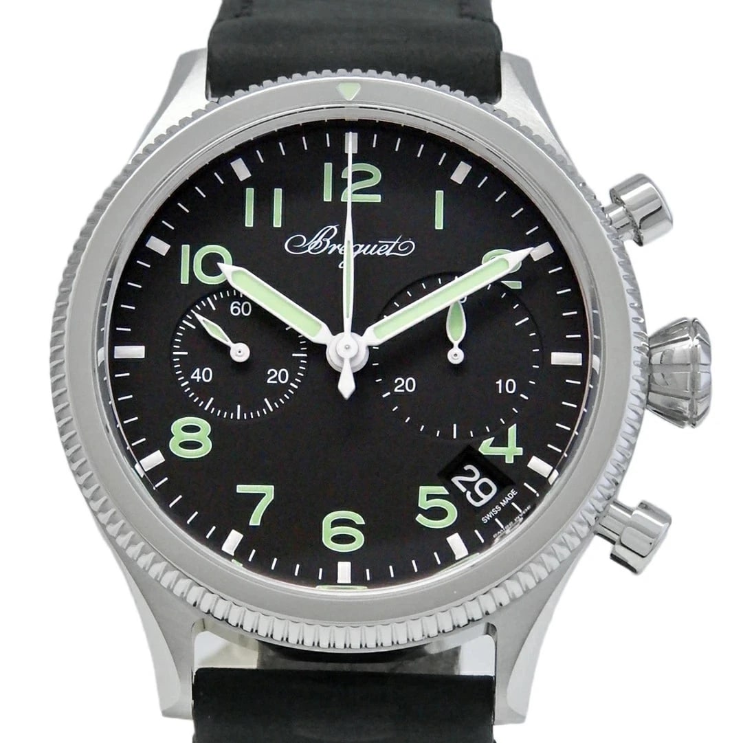 BREGUET WATCH: BREGUET Watch Brand: BREGUET Type: Wristwatch Material: Band MaterialSs/Calf, Band MaterialSs/Calf, Case MaterialCase MaterialN/A Color: none Size: Wrist Size14-17.5cm, Case Size42mm Accessories: