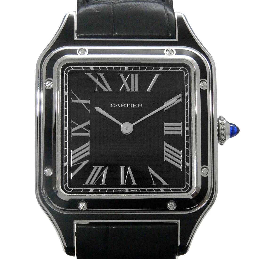 CARTIER SANTOS DUMONT WATCH: CARTIER Santos Dumont Watch Brand: CARTIER Type: Wristwatch Material: Band MaterialSs/Leather, Band MaterialSs/Leather, Case MaterialCase MaterialN/A Color: none Size: Wrist Size15.5-19cm,