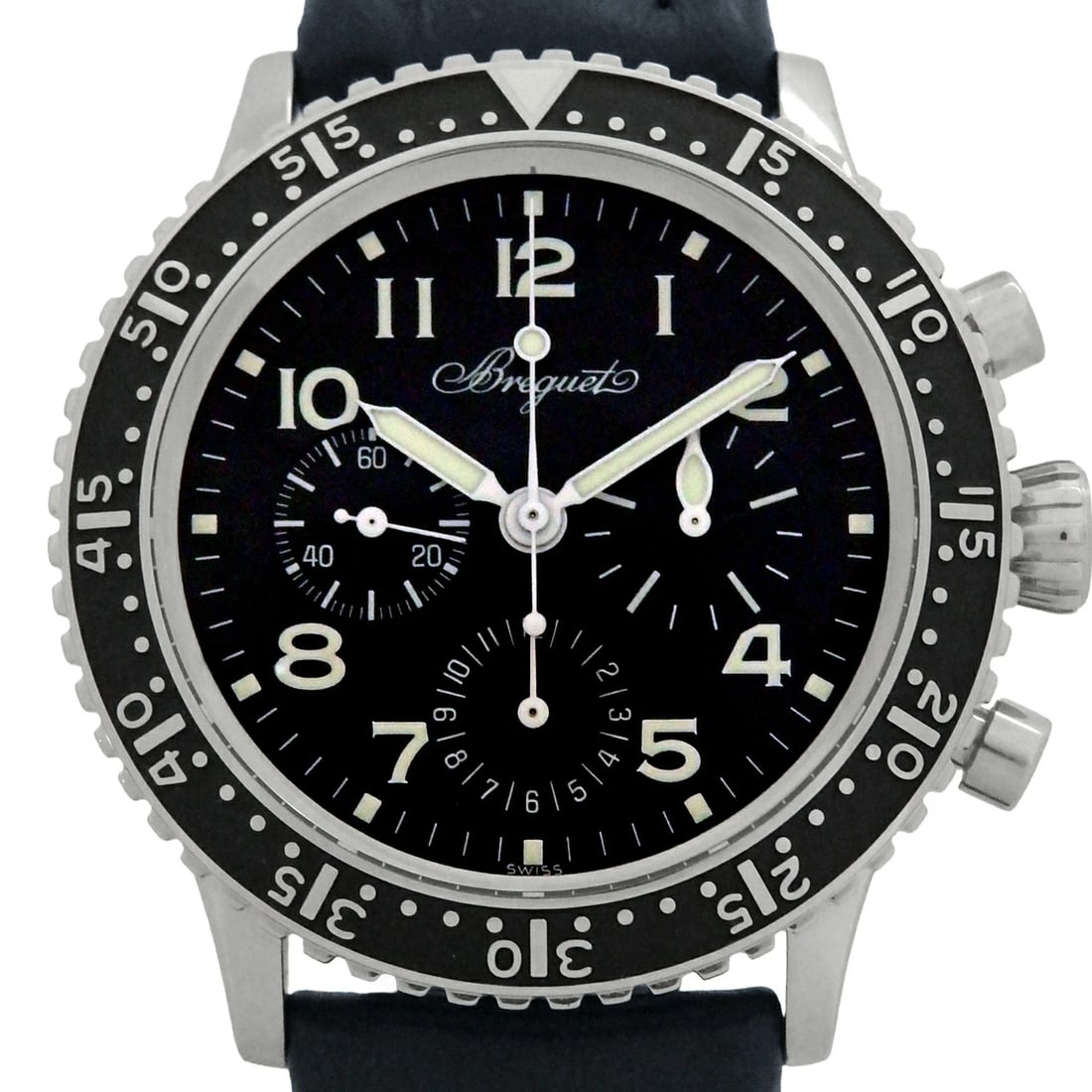 BREGUET AERONAVALE WATCH: BREGUET Aeronavale Watch Brand: BREGUET Type: Wristwatch Material: Band MaterialSs/Leather, Band MaterialSs/Leather, Case MaterialCase MaterialN/A Color: none Size: Wrist Size15.5-19cm, Case Size3