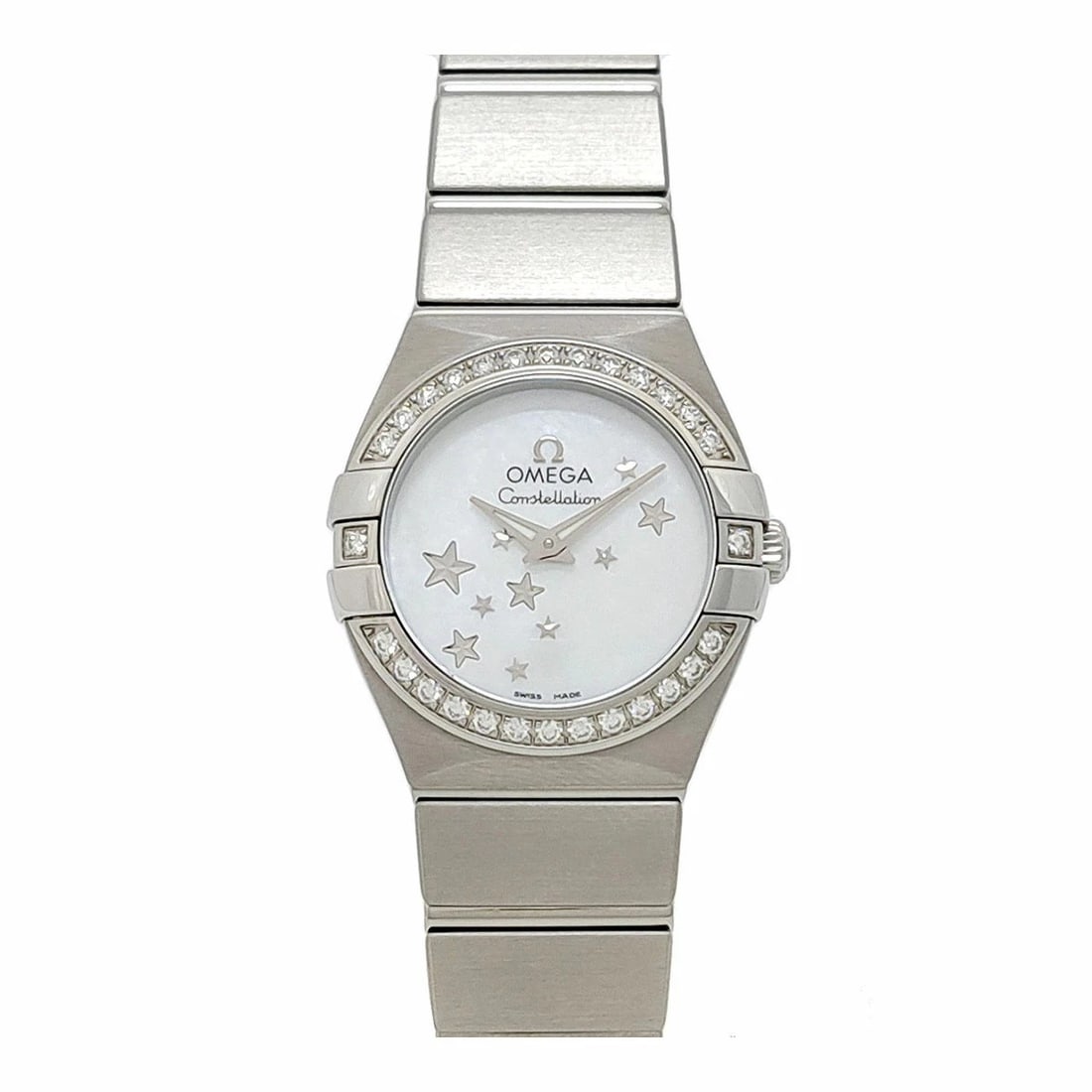 OMEGA WATCH: OMEGA Watch Brand: OMEGA Type: Wristwatch Material: Band MaterialStainless Steel, Band MaterialStainless Steel, Case MaterialCase MaterialN/A Color: white Size: Wrist Size15cm, Case Size24mm 