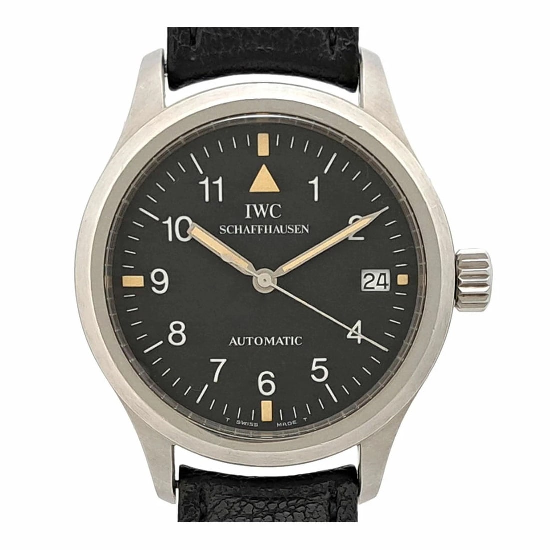 IWC WATCH: IWC Watch Brand: IWC Type: Wristwatch Material: Band MaterialStainless Steel, Band MaterialStainless Steel, Case MaterialCase MaterialN/A Color: black Size: Wrist Size15cm?19.5cm, Case Size36mm A