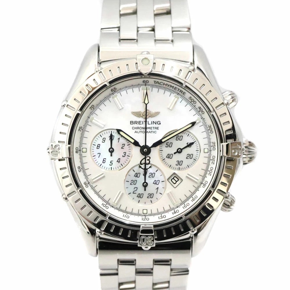 BREITLING SHADOW WHITE WATCH: BREITLING Shadow White Watch Brand: BREITLING Type: Wristwatch Material: Band MaterialStainless Steel, Band MaterialStainless Steel, Case MaterialCase MaterialN/A Color: white Size: Wrist