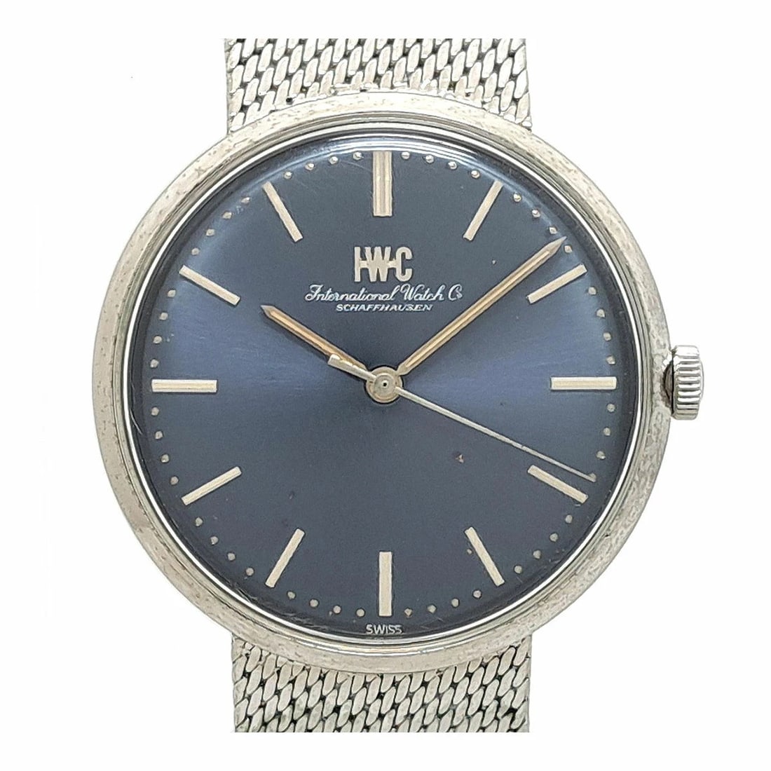 IWC BLUE WATCH: IWC Blue Watch Brand: IWC Type: Wristwatch Material: Band MaterialStainless Steel, Band MaterialStainless Steel, Case MaterialCase MaterialN/A Color: blue Size: Wrist Size16cm?20cm, Case Size34.5m