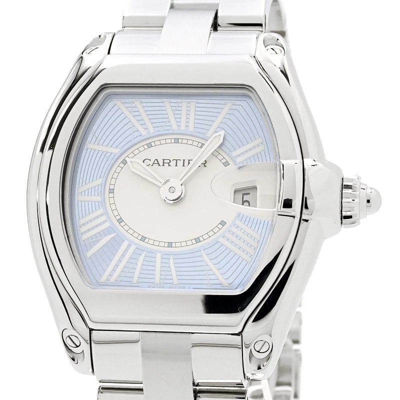 CARTIER WATCH: CARTIER Watch Brand: CARTIER Type: Wristwatch Material: Band MaterialStainless Steel, Band MaterialStainless Steel, Case MaterialCase MaterialN/A Color: blue Size: Wrist Size17.0cm, Case