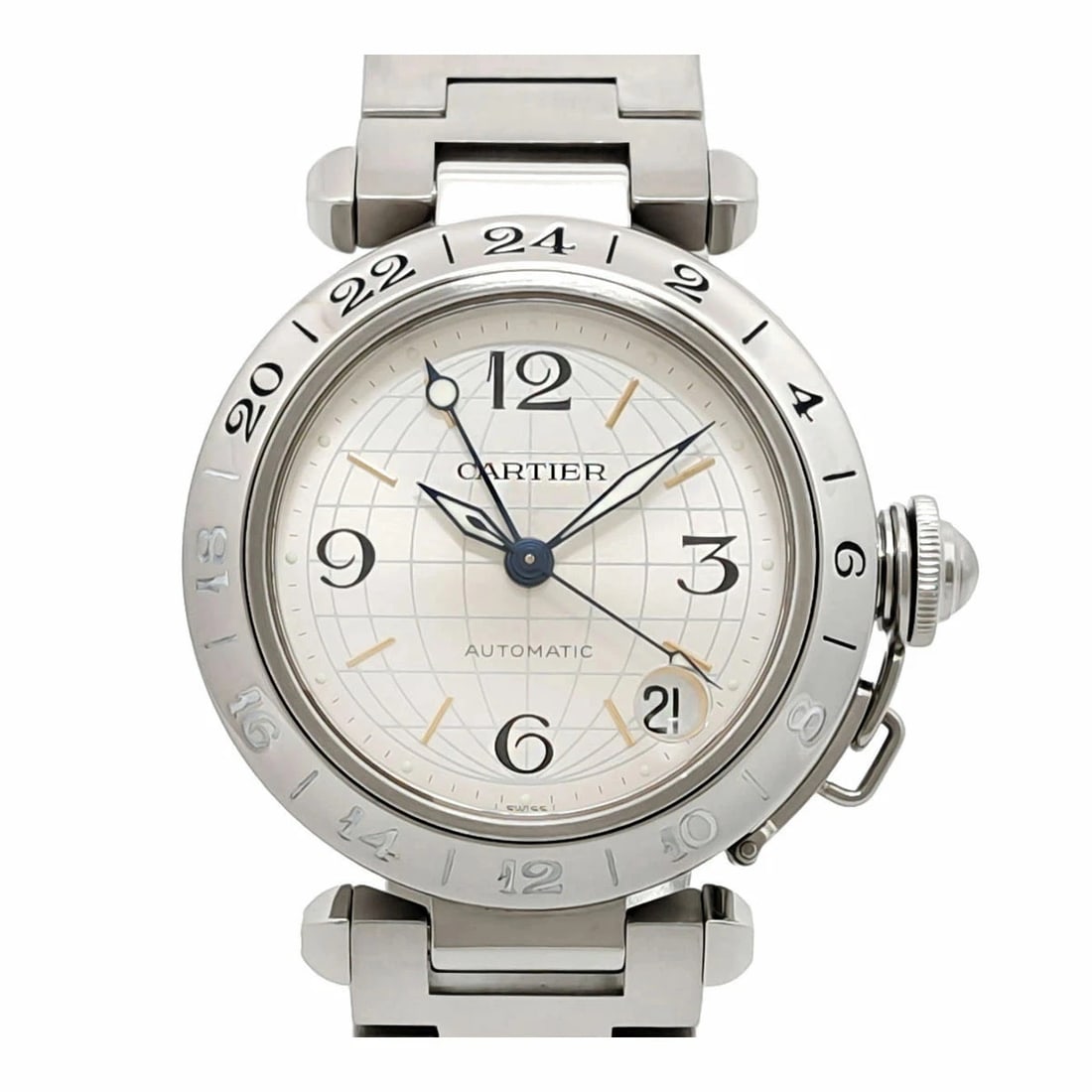 CARTIER PASHA WATCH: CARTIER Pasha Watch Brand: CARTIER Type: Wristwatch Material: Band MaterialStainless Steel, Band MaterialStainless Steel, Case MaterialCase MaterialN/A Color: silver Size: Wrist Size17.5cm,