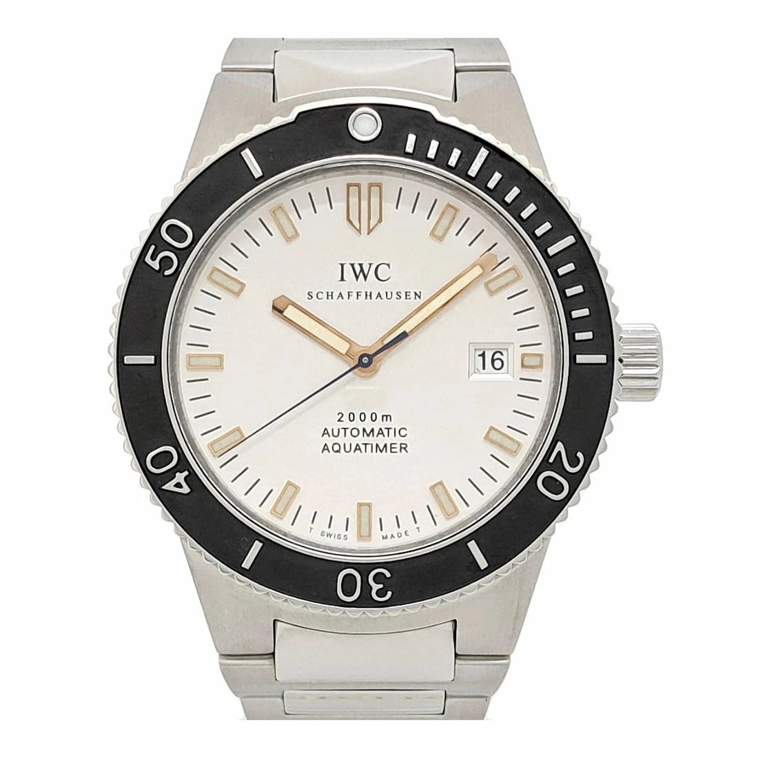 IWC IVORY WATCH: IWC Ivory Watch Brand: IWC Type: Wristwatch Material: Band MaterialStainless Steel, Band MaterialStainless Steel, Case MaterialCase MaterialN/A Color: ivory Size: Wrist Size17.5cm, Case