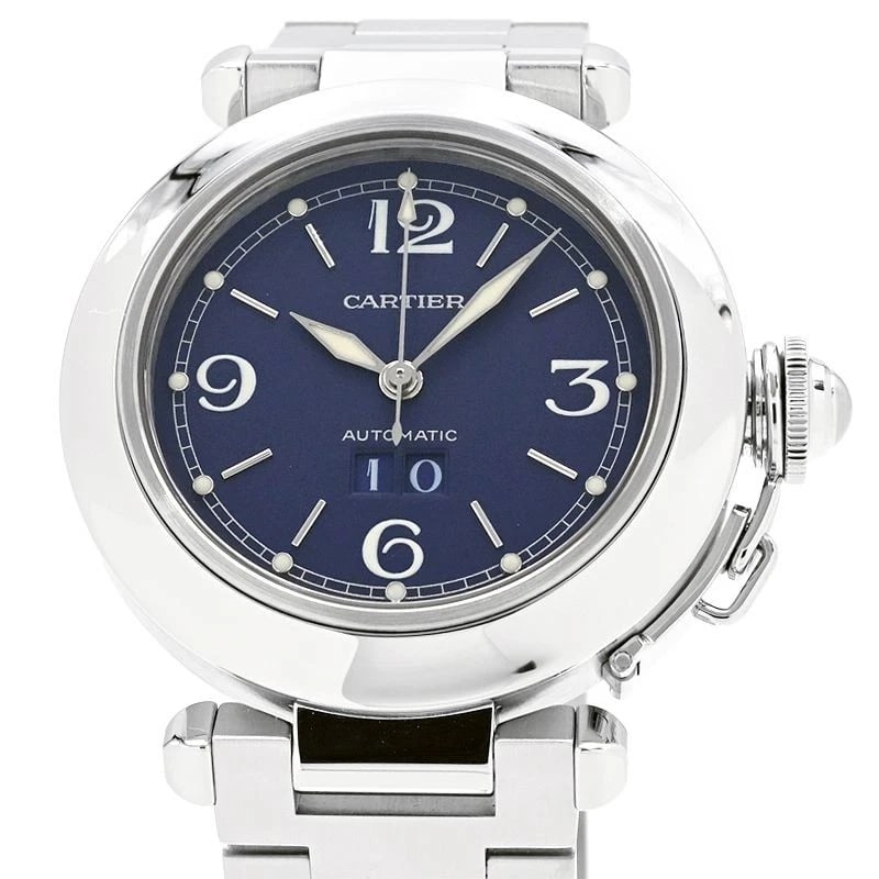 CARTIER PASHA WATCH NAVY: CARTIER Pasha Watch Navy Brand: CARTIER Type: Wristwatch Material: Band MaterialStainless Steel, Band MaterialStainless Steel, Case MaterialCase MaterialN/A Color: navy Size: Wrist Size19.0cm,