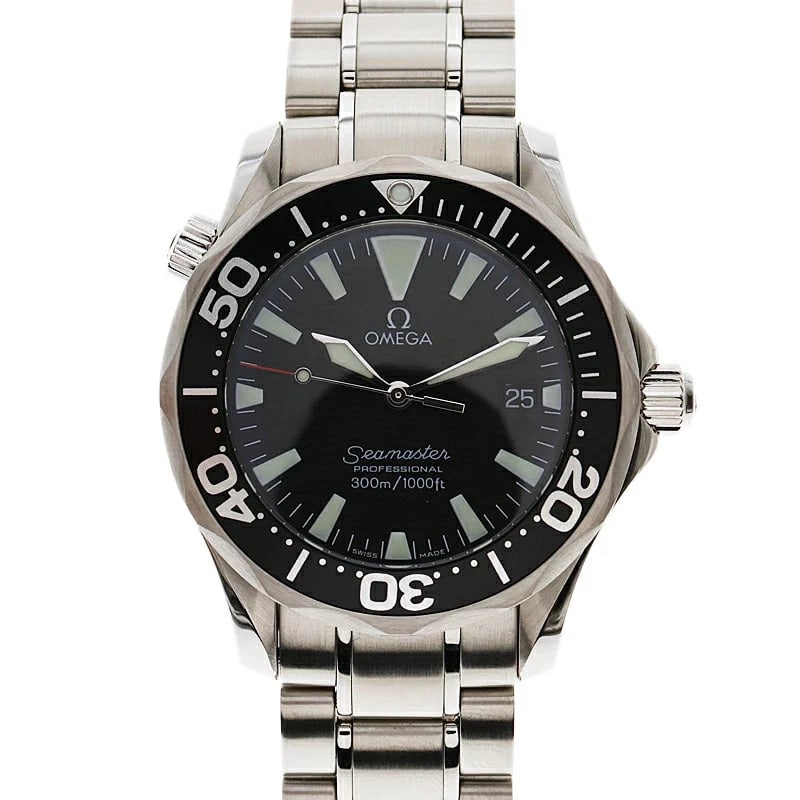 OMEGA SEAMASTER BLACK WATCH: OMEGA Seamaster Black Watch Brand: OMEGA Type: Wristwatch Material: Band MaterialStainless Steel, Band MaterialStainless Steel, Case MaterialCase MaterialN/A Color: black Size: Wrist