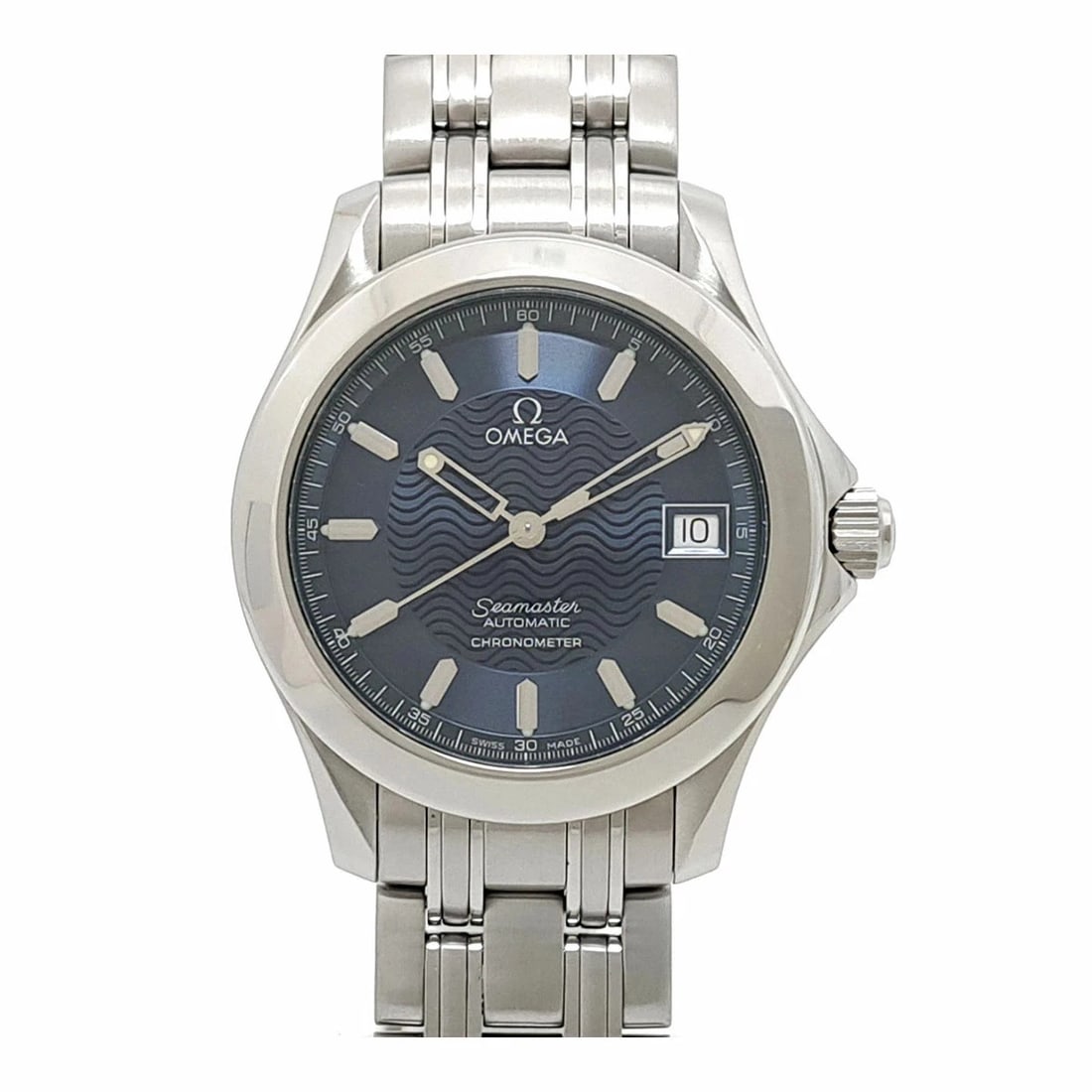 OMEGA SEAMASTER OVERHAULED BLUE WATCH: OMEGA Seamaster Overhauled Blue Watch Brand: OMEGA Type: Wristwatch Material: Band MaterialStainless Steel, Band MaterialStainless Steel, Case MaterialCase MaterialN/A Color: blue Size: Wrist