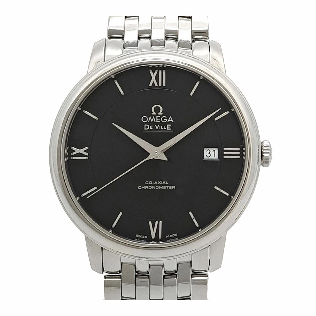 OMEGA DEVIL PRESTIGE BLACK WATCH: OMEGA Devil Prestige Black Watch Brand: OMEGA Type: Wristwatch Material: Band MaterialStainless Steel, Band MaterialStainless Steel, Case MaterialCase MaterialN/A Color: black Size: Wrist Size19.5