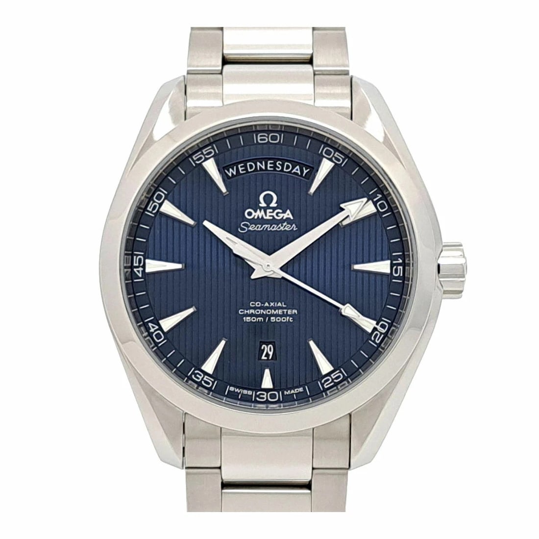 OMEGA SEAMASTER AQUA TERRA NAVY WATCH: OMEGA Seamaster Aqua Terra Navy Watch Brand: OMEGA Type: Wristwatch Material: Band MaterialStainless Steel, Band MaterialStainless Steel, Case MaterialCase MaterialN/A Color: navy Size: Wrist Size