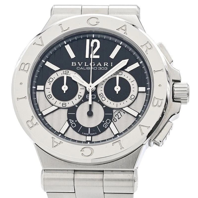 BVLGARI DIAGONO CALIBRO BLACK WATCH (1 of 2)