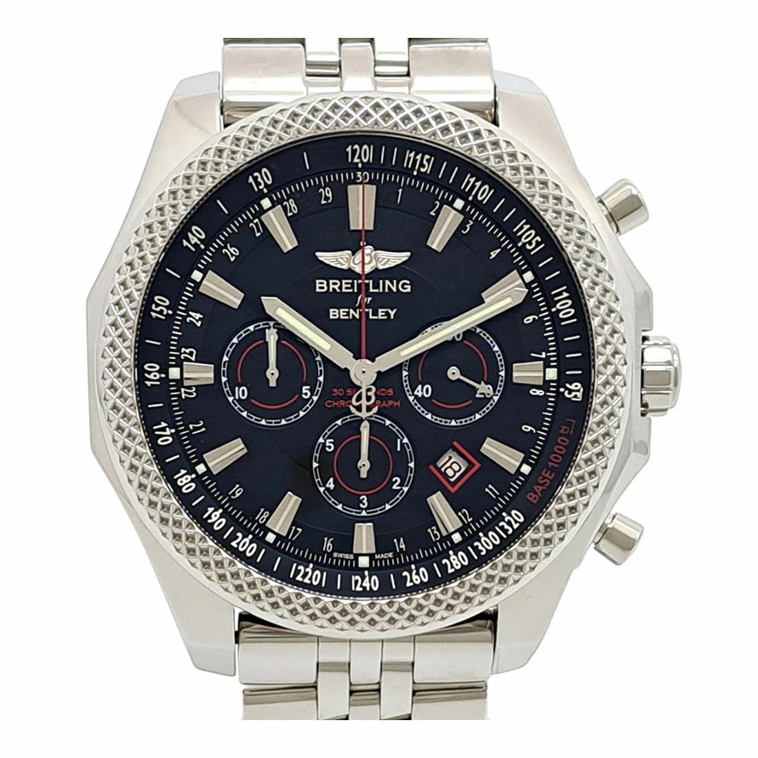 BREITLING BENTLEY BLACK WATCH: BREITLING Bentley Black Watch Brand: BREITLING Type: Wristwatch Material: Band MaterialStainless Steel, Band MaterialStainless Steel, Case MaterialCase MaterialN/A Color: black Size: Wrist