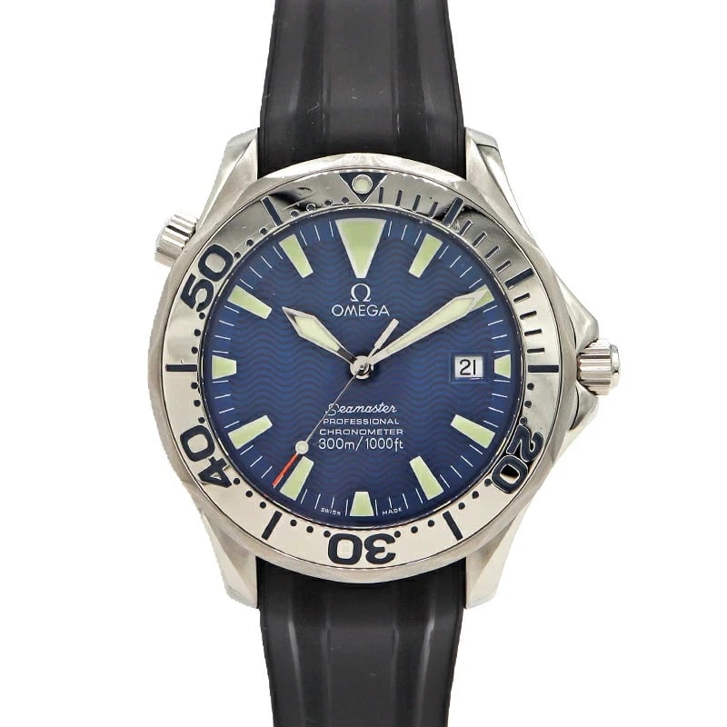 OMEGA SEAMASTER PROFESSIONAL BLUE WATCH: OMEGA Seamaster Professional Blue Watch Brand: OMEGA Type: Wristwatch Material: Band MaterialStainless Steel, Band MaterialStainless Steel, Case MaterialCase MaterialN/A Color: blue Size: