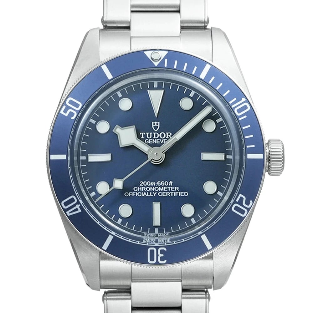 TUDOR BLACK BLUE WATCH: TUDOR Black Blue Watch Brand: TUDOR Type: Wristwatch Material: Band MaterialStainless Steel, Band MaterialStainless Steel, Case MaterialCase MaterialN/A Color: blue Size: Wrist SizeNA, Case Size39