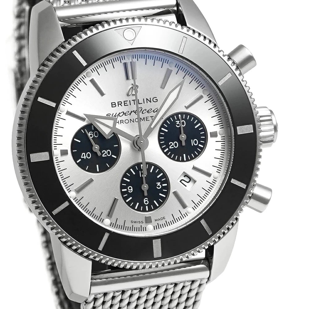 BREITLING SUPEROCEAN SILVER WATCH - 2
