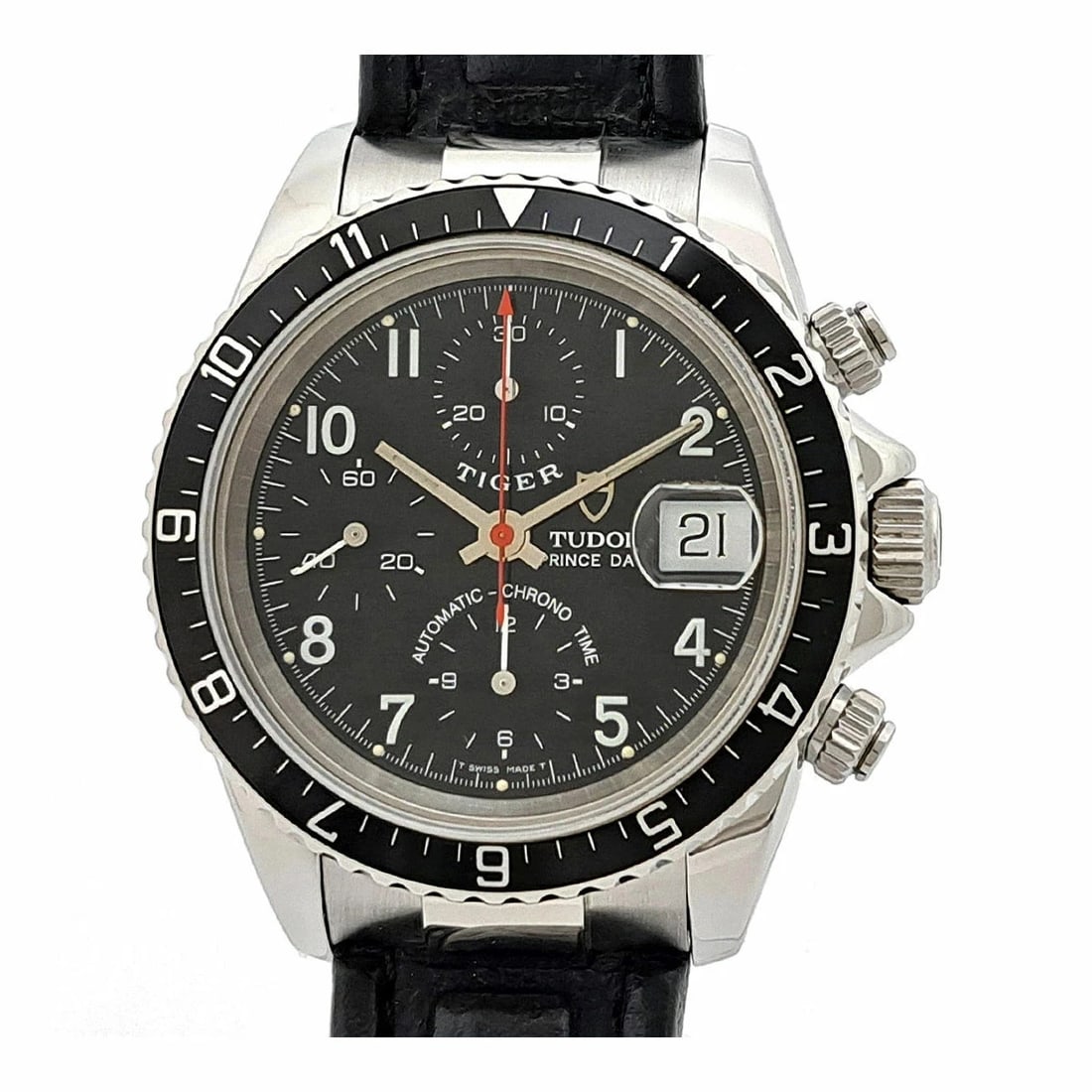 TUDOR PRINCE CHRONO BLACK WATCH: TUDOR Prince Chrono Black watch Brand: TUDOR Type: Wristwatch Material: Band MaterialStainless Steel, Band MaterialStainless Steel, Case MaterialCase MaterialN/A Color: black Size: Wrist