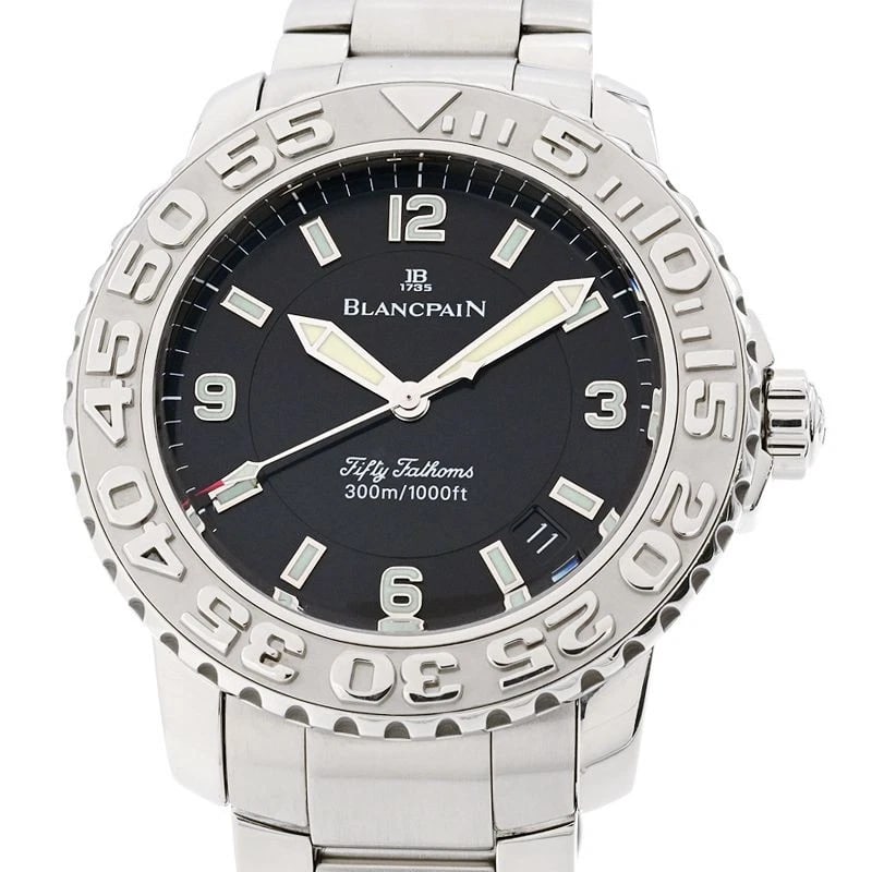 BLANCPAIN FATHOMS BLACK WATCH: BLANCPAIN Fathoms Black Watch Brand: BLANCPAIN Type: Wristwatch Material: Band MaterialStainless Steel, Band MaterialStainless Steel, Case MaterialCase MaterialN/A Color: black Size: Wrist