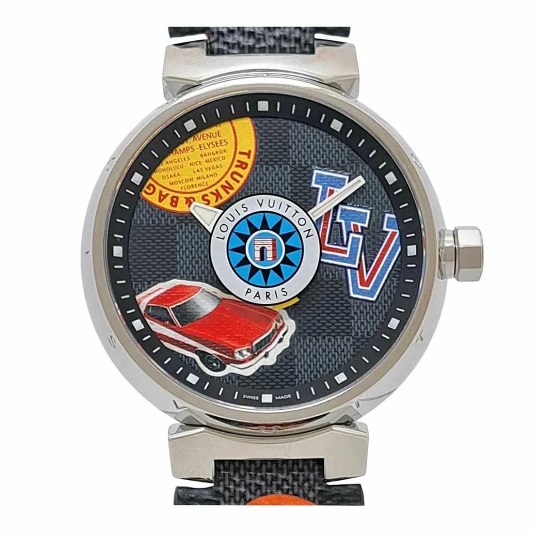 LOUIS VUITTON TAMBOUR WATCH: LOUIS VUITTON Tambour Watch Brand: LOUIS VUITTON Type: Wristwatch Material: Band MaterialStainless Steel, Band MaterialStainless Steel, Case MaterialCase MaterialN/A Color: none Size: Wrist SizeNA