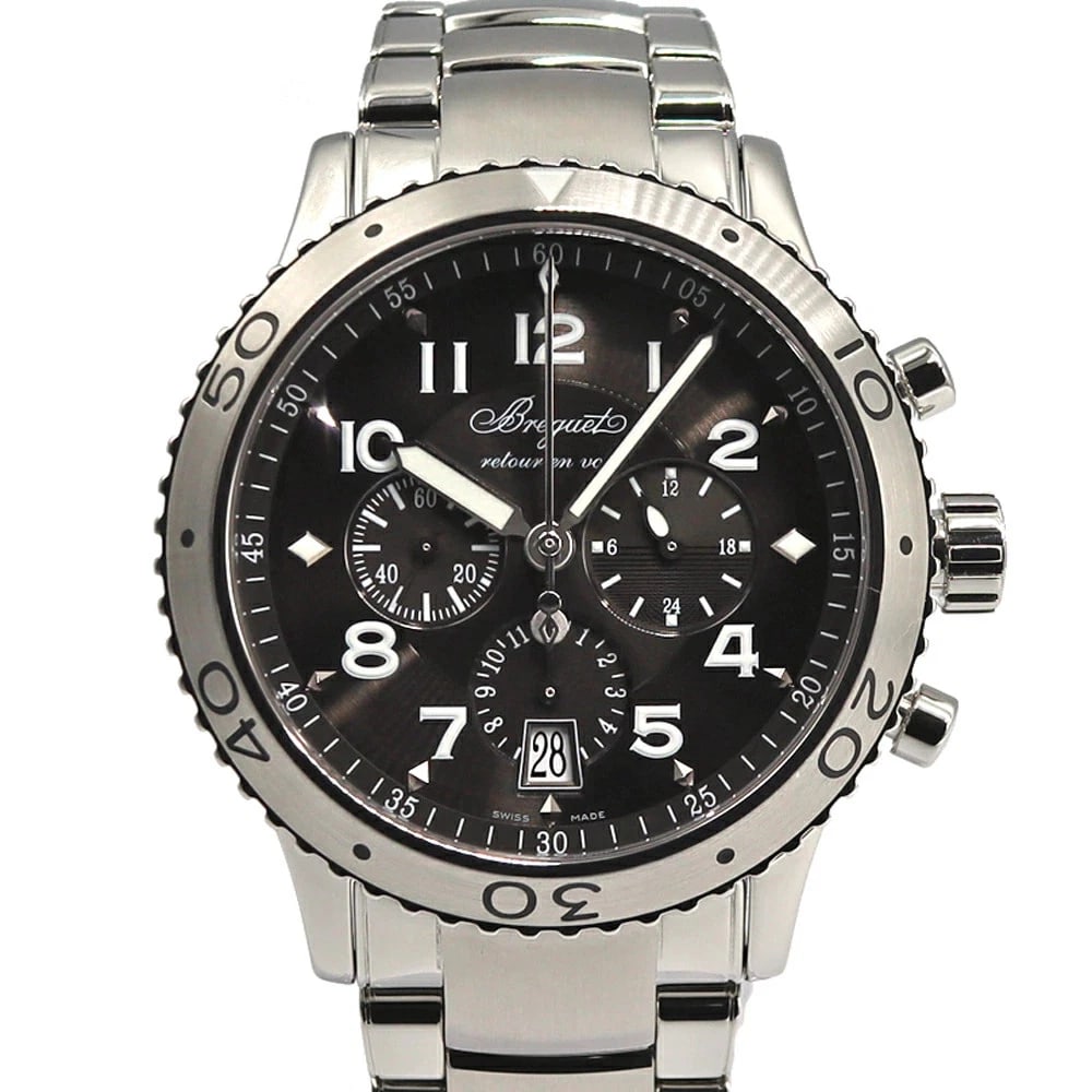 BREGUET TRANSATLANTIC WATCH: BREGUET Transatlantic Watch Brand: BREGUET Type: Wristwatch Material: Band MaterialStainless Steel, Band MaterialStainless Steel, Case MaterialCase MaterialN/A Color: black Size: Wrist SizeNA, Cas