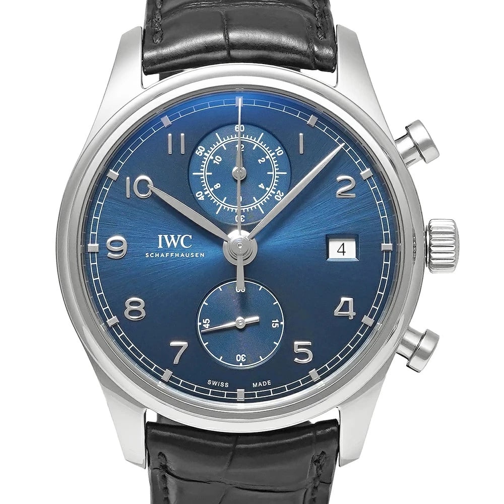 IWC PORTUGUESE BLUE WATCH: IWC Portuguese Blue Watch Brand: IWC Type: Wristwatch Material: Band MaterialStainless Steel, Band MaterialStainless Steel, Case MaterialCase MaterialN/A Color: blue Size: Wrist SizeNA, Case