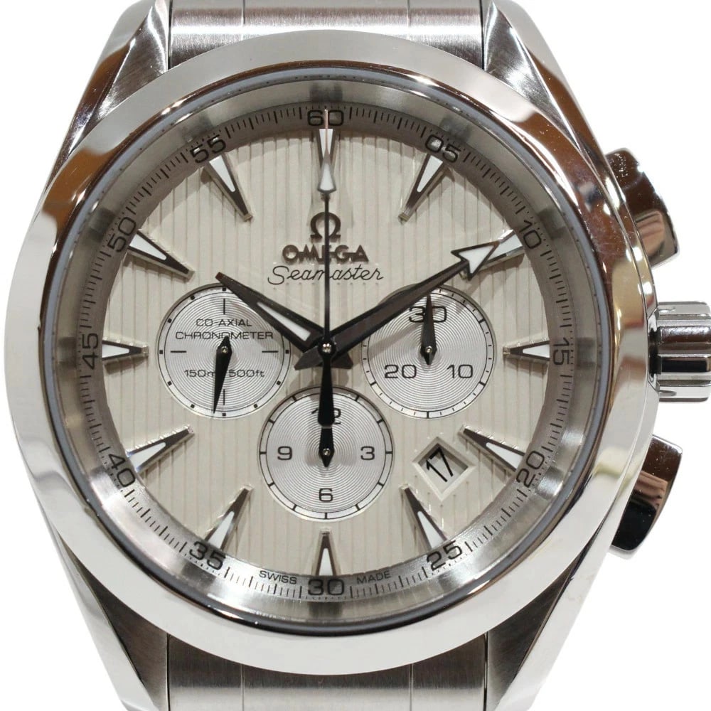 OMEGA SEAMASTER AQUA TERRA WHITE WATCH: OMEGA Seamaster Aqua Terra White Watch Brand: OMEGA Type: Wristwatch Material: Band MaterialStainless Steel, Band MaterialStainless Steel, Case MaterialCase MaterialN/A Color: white Size: