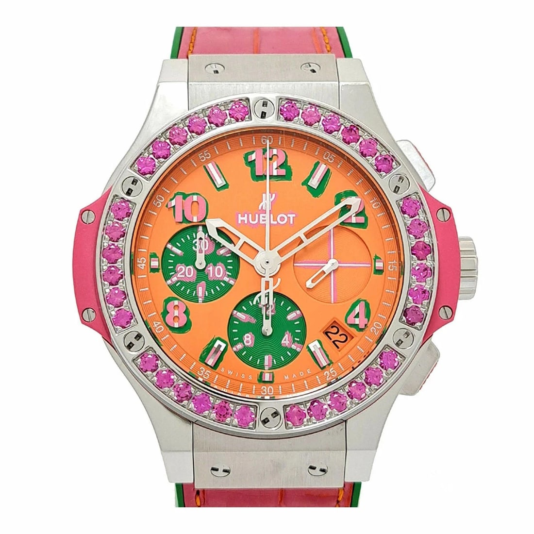 HUBLOT WATCH: HUBLOT Watch Brand: HUBLOT Type: Wristwatch Material: Band MaterialStainless Steel Titanium, Band MaterialStainless Steel Titanium, Case MaterialCase MaterialN/A Color: pink Size: Wrist