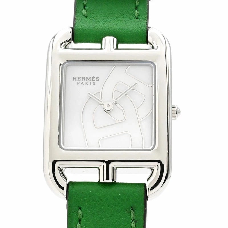 HERMES WHITE WATCH: HERMES White Watch Brand: HERMES Type: Wristwatch Material: Band MaterialStainless Steel With Leather Strap, Band MaterialStainless Steel With Leather Strap, Case MaterialCase MaterialN/A 