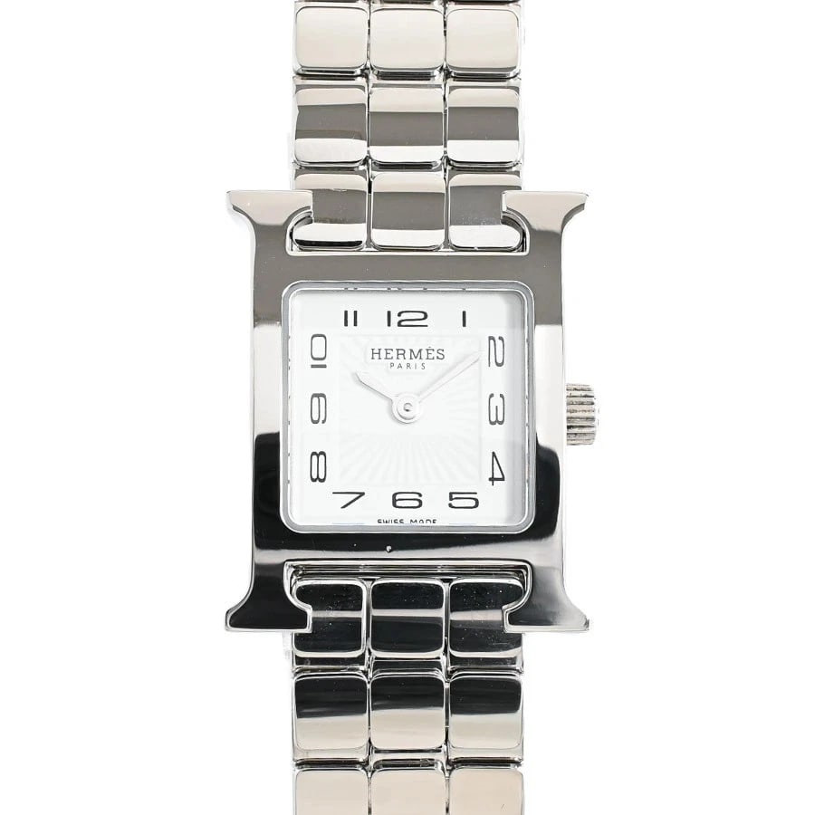 HERMES WATCH WHITE WATCH: HERMES Watch White Watch Brand: HERMES Type: Wristwatch Material: Band MaterialStainless Steel/Bracelet, Band MaterialStainless Steel/Bracelet, Case MaterialCase MaterialN/A Color: white Size: