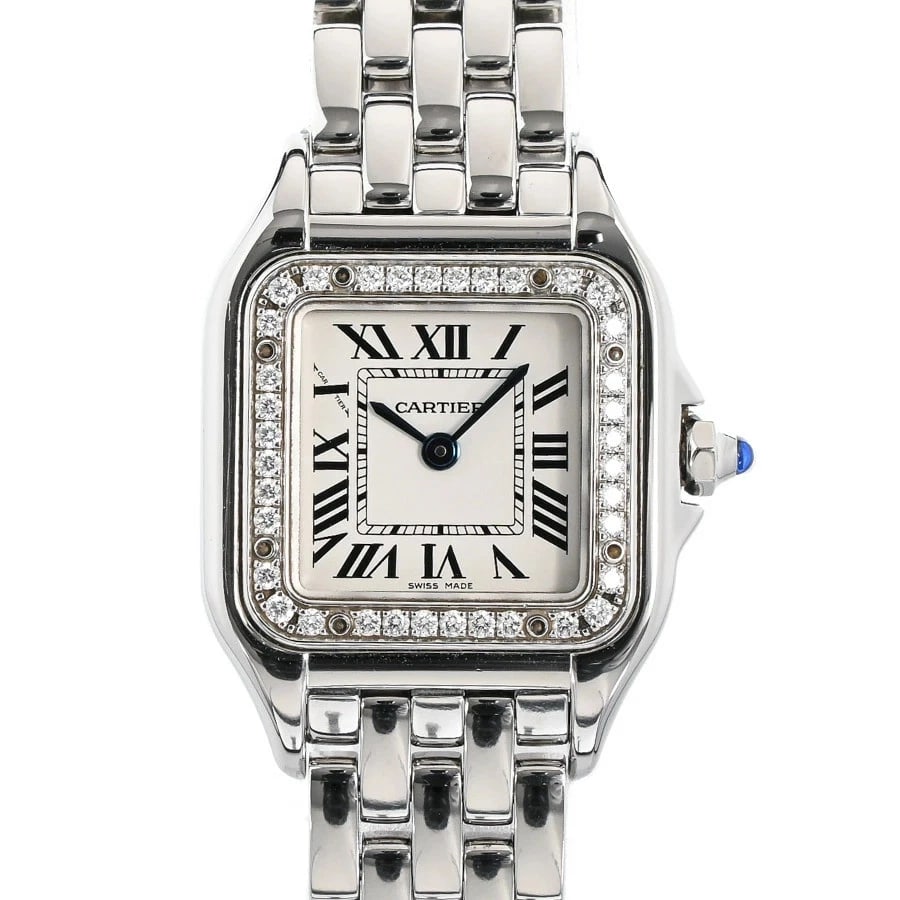 CARTIER PANTHÈRE SILVER WATCH: CARTIER Panthère Silver Watch Brand: CARTIER Type: Wristwatch Material: Band MaterialStainless Steel/Bracelet, Band MaterialStainless Steel/Bracelet, Case MaterialCase MaterialN/A Color: