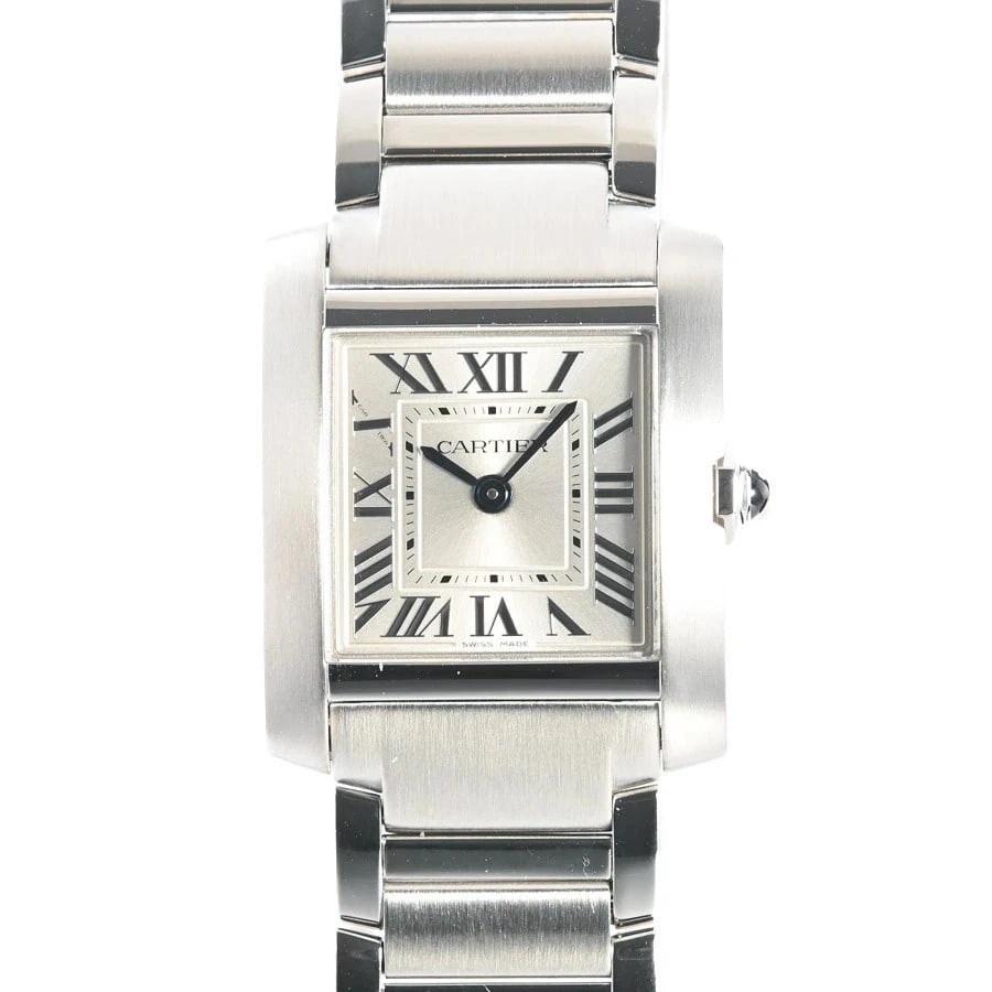 CARTIER TANK FRANÇAISE SILVER WATCH: CARTIER Tank Française Silver Watch Brand: CARTIER Type: Wristwatch Material: Band MaterialStainless Steel/Bracelet, Band MaterialStainless Steel/Bracelet, Case MaterialCase MaterialN/A Color: