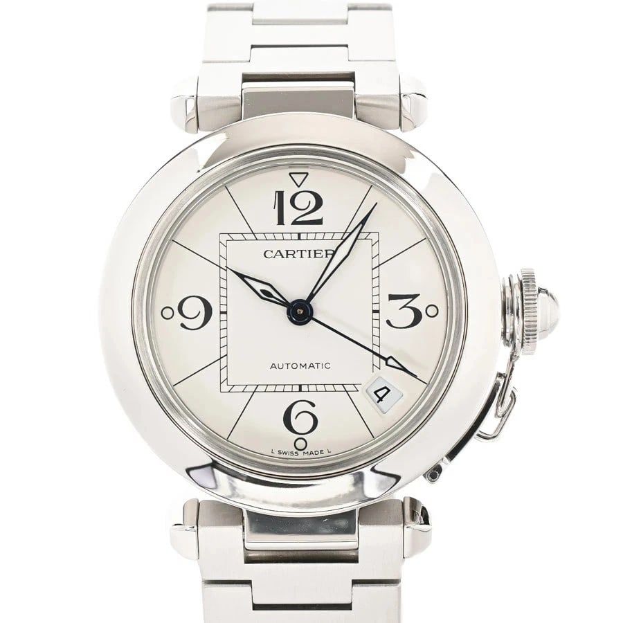 CARTIER PASHA WHITE WATCH: CARTIER Pasha White Watch Brand: CARTIER Type: Wristwatch Material: Band MaterialStainless Steel/Bracelet, Band MaterialStainless Steel/Bracelet, Case MaterialCase MaterialN/A Color: white 