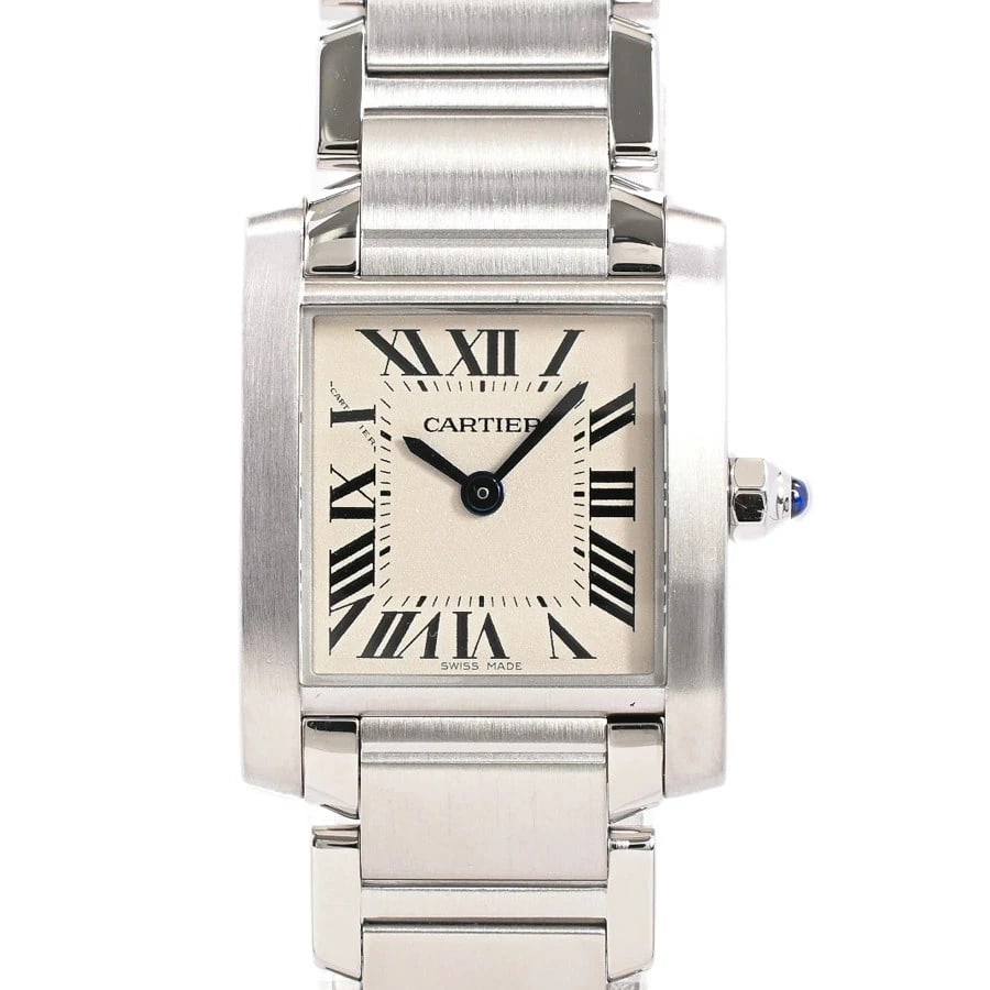 CARTIER TANK FRANÇAISE IVORY WATCH: CARTIER Tank Française Ivory Watch Brand: CARTIER Type: Wristwatch Material: Band MaterialStainless Steel/Bracelet, Band MaterialStainless Steel/Bracelet, Case MaterialCase MaterialN/A Color: