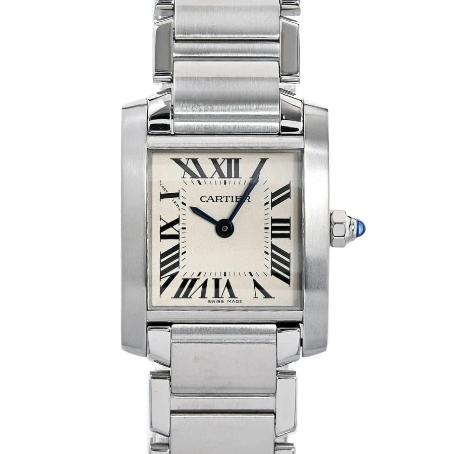 CARTIER TANK FRANÇAISE WHITE WATCH: CARTIER Tank Française White Watch Brand: CARTIER Type: Wristwatch Material: Band MaterialStainless Steel/Bracelet, Band MaterialStainless Steel/Bracelet, Case MaterialCase MaterialN/A Color: