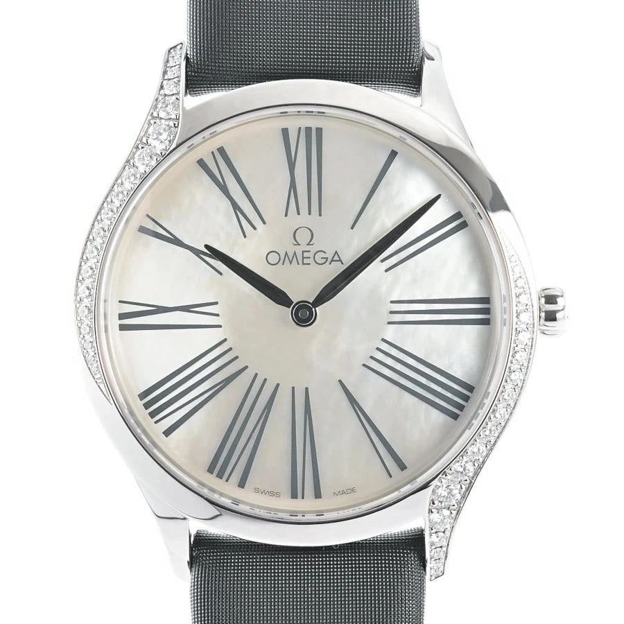 OMEGA DE VILLE TRESOR WHITE WATCH: OMEGA De Ville Tresor White Watch Brand: OMEGA Type: Wristwatch Material: Band MaterialStainless Steel/Leather Strap, Band MaterialStainless Steel/Leather Strap, Case MaterialCase MaterialN/A Color