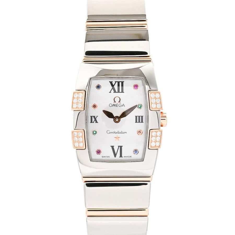 OMEGA CONSTELLATION WHITE WATCH: OMEGA Constellation White Watch Brand: OMEGA Type: Wristwatch Material: Band MaterialStainless Steel/Pink Gold/Bracelet, Band MaterialStainless Steel/Pink Gold/Bracelet, Case MaterialCase