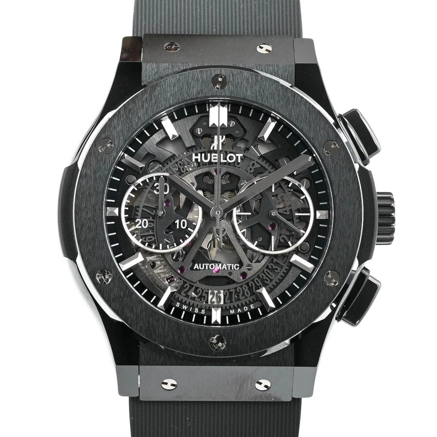 HUBLOT WATCH: HUBLOT Watch Brand: HUBLOT Type: Wristwatch Material: Band MaterialStainless Steel/Rubber Belt, Band MaterialStainless Steel/Rubber Belt, Case MaterialCase MaterialN/A Color: BLACK Size: Wrist
