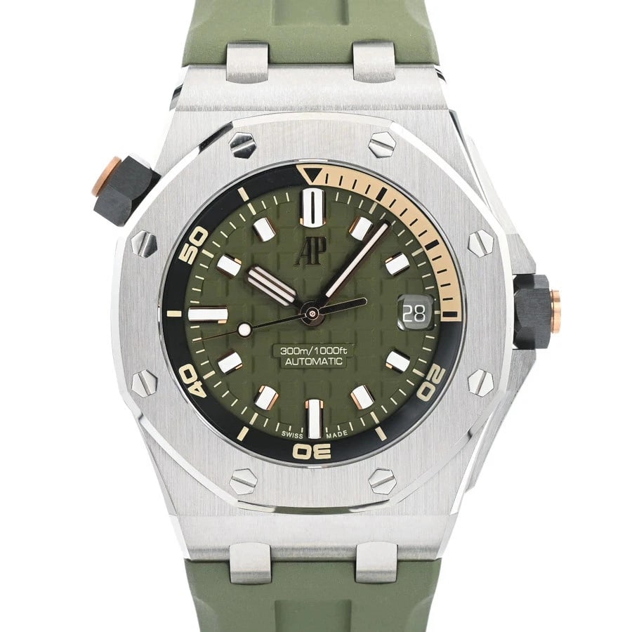 AUDEMARS PIGUET WATCH: AUDEMARS PIGUET Watch Brand: AUDEMARS PIGUET Type: Wristwatch Material: Band MaterialStainless Steel/Rubber Belt, Band MaterialStainless Steel/Rubber Belt, Case MaterialCase MaterialN/A Color: