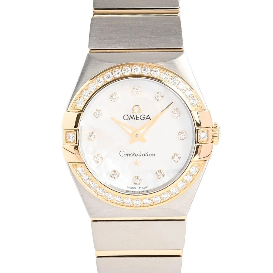 OMEGA CONSTELLATION WHITE WATCH: OMEGA Constellation White Watch Brand: OMEGA Type: Wristwatch Material: Band MaterialStainless Steel/Yellow Gold/Bracelet, Band MaterialStainless Steel/Yellow Gold/Bracelet, Case MaterialCase