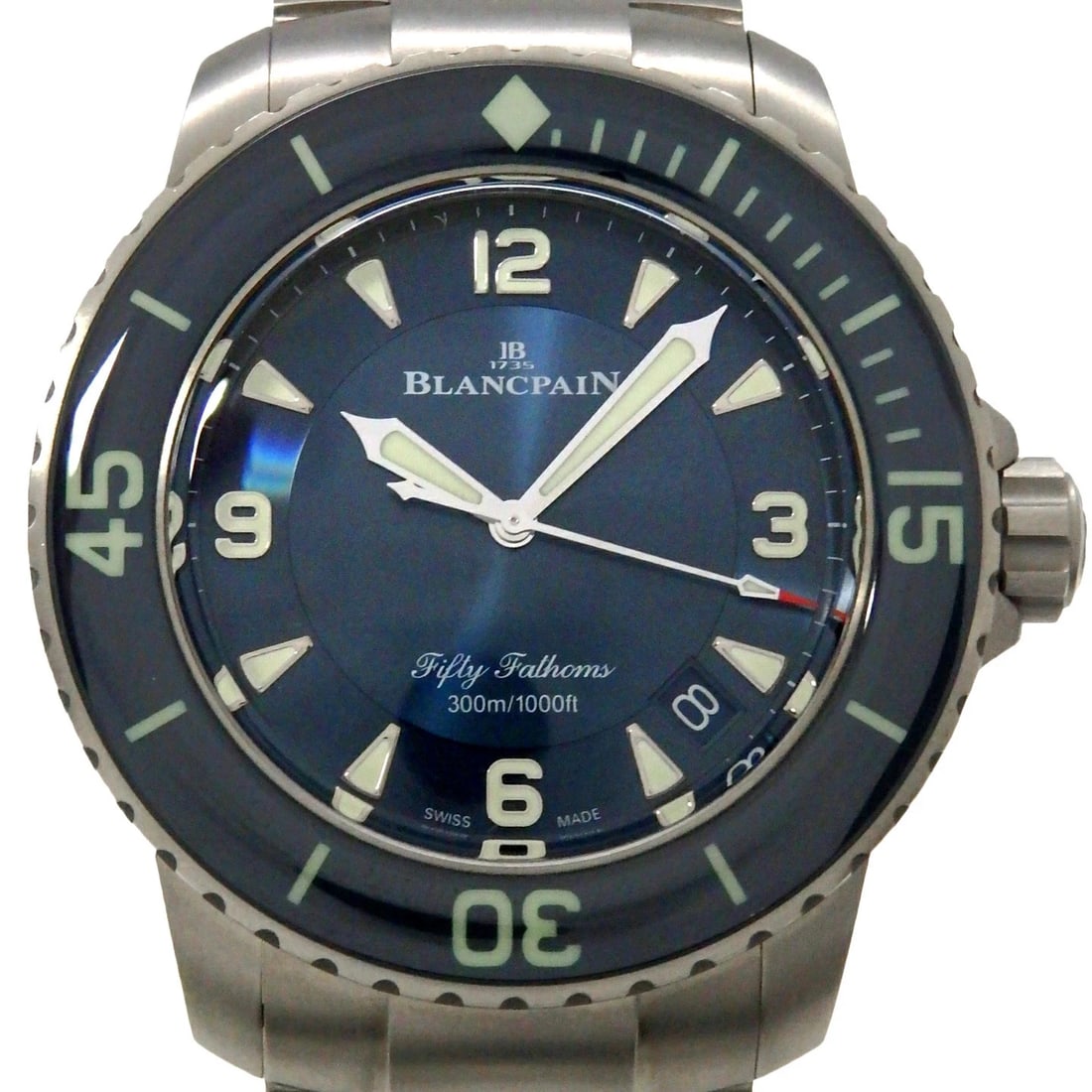 BLANCPAIN FATHOMS WATCH: BLANCPAIN Fathoms Watch Brand: BLANCPAIN Type: Wristwatch Material: Band MaterialTitanium, Band MaterialTitanium, Case MaterialCase MaterialN/A Color: none Size: Wrist Size19.5cm, Case