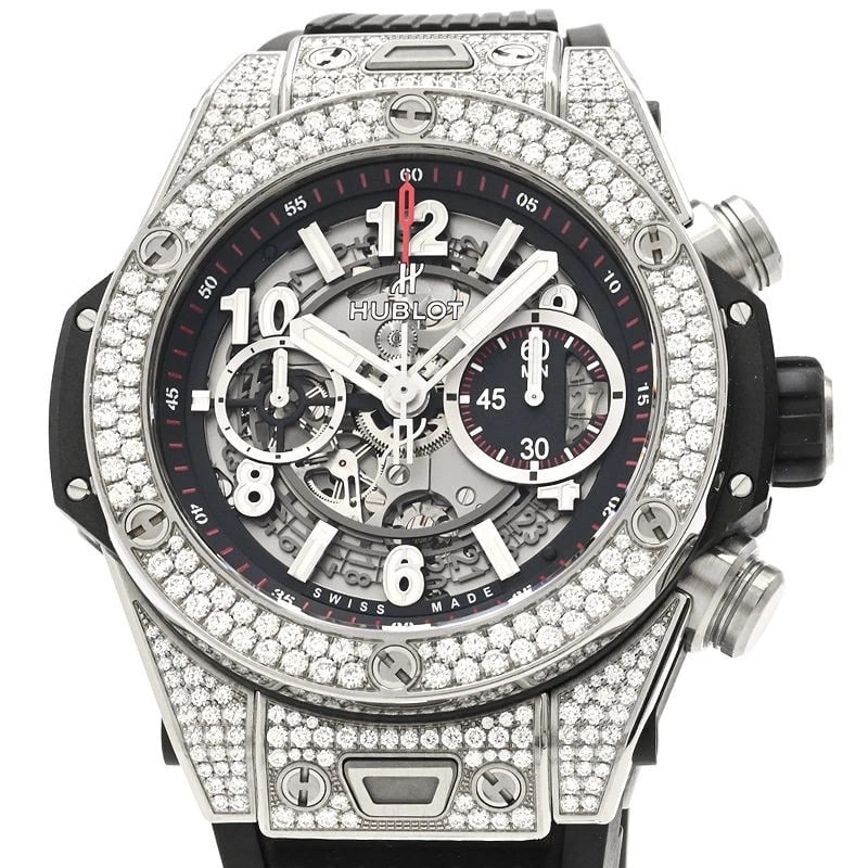 HUBLOT WATCH: HUBLOT Watch Brand: HUBLOT Type: Wristwatch Material: Band MaterialTitanium Diamond Rubber Strap, Band MaterialTitanium Diamond Rubber Strap, Case MaterialCase MaterialN/A Color: none Size: Wrist