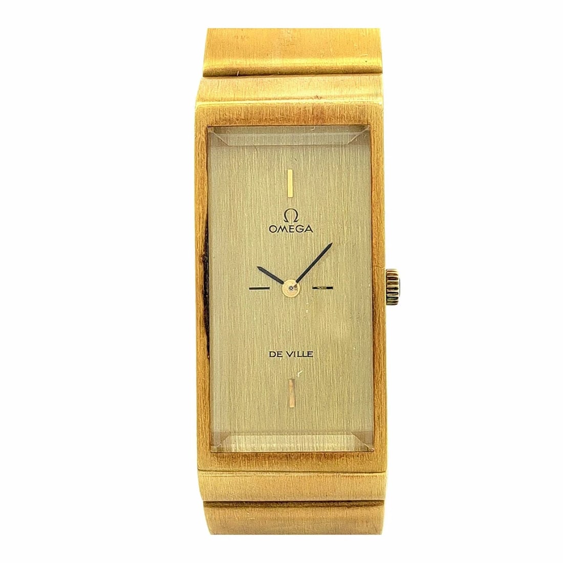 OMEGA DEVIL RECTANGULAR K18YG GOLD WATCH: OMEGA Devil Rectangular K18Yg Gold Watch Brand: OMEGA Type: Wristwatch Material: Band MaterialYellow Gold, Band MaterialYellow Gold, Case MaterialCase MaterialN/A Color: gold Size: Wrist